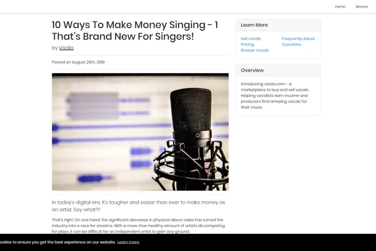 How can you earn money as a Singer? 