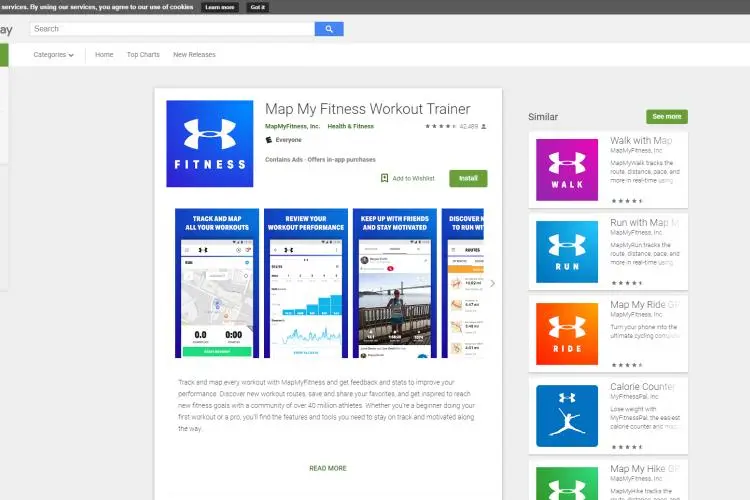 Map My FitnessWorkout Trainer