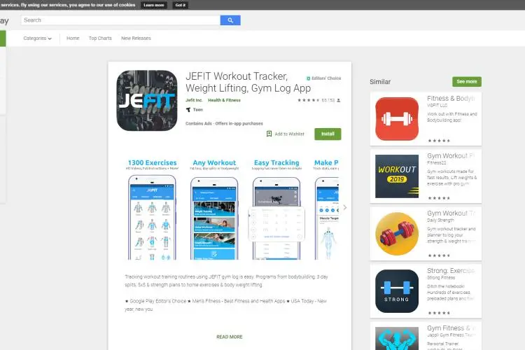 JEFIT WorkoutTracker, Weight Lifting, Gym Log App