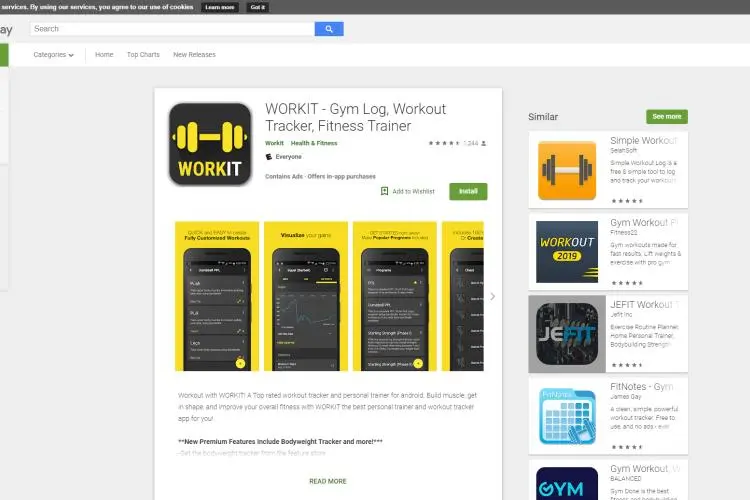 WORKIT – Gym Log,Workout Tracker, Fitness Trainer